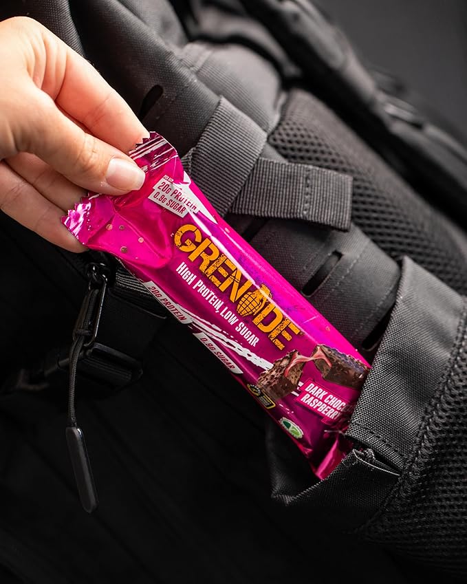 Grenade High Protein Bar - Dark Chocolate Raspberry 12 x 60 g