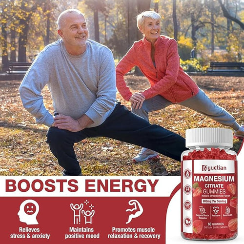 2 Pack Extra Strength Magnesium Citrate Gummies 800MG - Vegan Gummies - Supports Relaxation &amp Energy for Adults - 120 Count