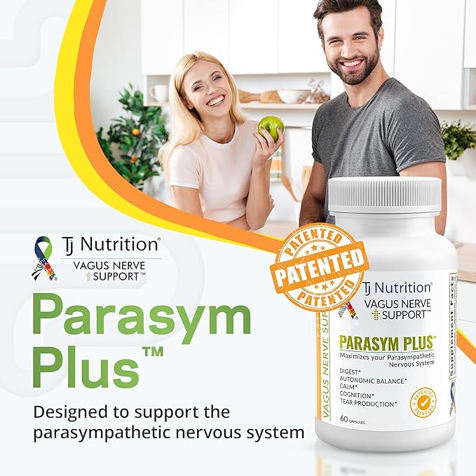 Parasym Plus Vagus Nerve Support Patented Digestive Nutritional Supplements Energy Booster for Men and Women Memory Supplement for Brain Gentle Immune System Support 60 Capsules