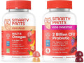 SmartyPants Kids Daily Nutrition &amp Probiotic Bundle: Multivitamin + Probiotic Gummies with 2 Billion CFU Omega-3 Vitamins D3 &amp B12Digestive &amp Immune Support Gluten Free 60 &amp 30 Co