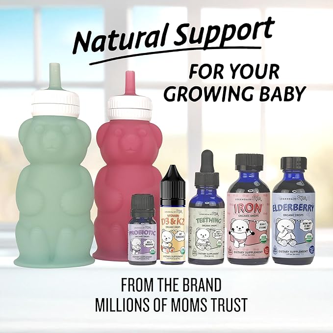 Legendairy Milk Baby Vitamin D3 K2 and Probiotic Drops Bundle Age 0+