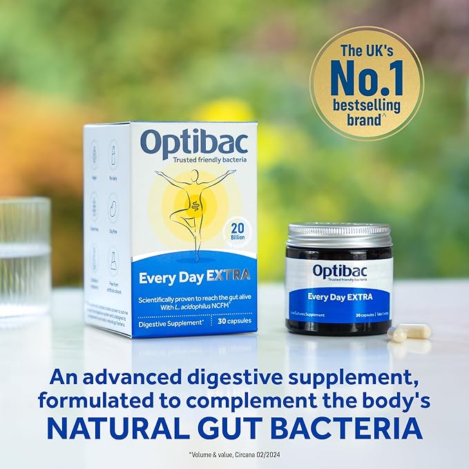OptiBac For Every Day EXTRA - Vegan 20 Billion CFU Multi-Strain - 90 Capsules