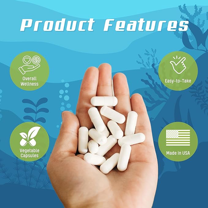 Daily Health Coral Calcium Pure Okinawa - Marine-Grade Supplement with 72 Trace Minerals - 1475mg 90 Vegetable Capsules (1 Month Supply)
