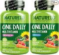 NATURELO One Daily Multivitamin for Men 50+ 120 Capsules One Daily Multivitamin for Women 50+ (Iron Free) 120 Capsules - 4 Month Supply Bundle