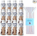 Fairlife Nutrition Plan High Protein Chocolate Shake 12 pk. &amp a Sophley Individually Wrapped Red and White Flex Straws Set