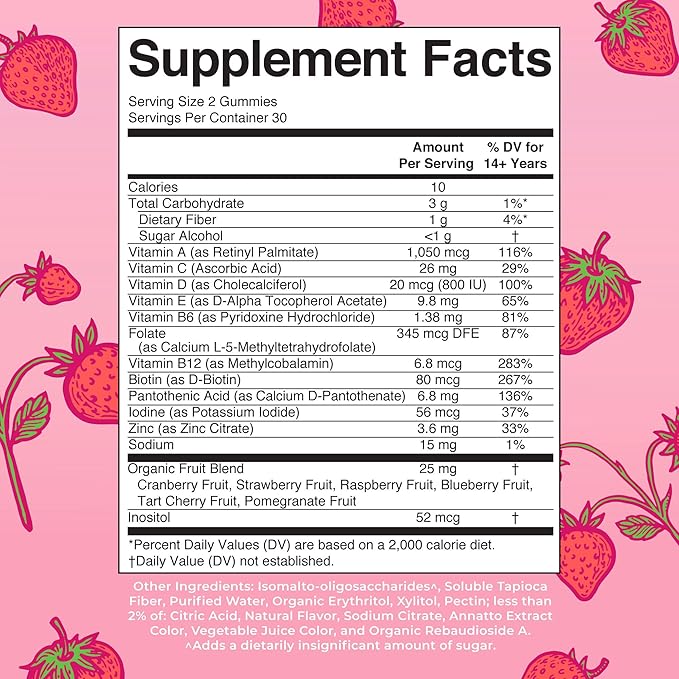MaryRuth's Multivitamin Gummies for Women (Strawberry) &amp Liquid Nighttime Multimineral (Coconut 32oz) | Clean Label Project Verified® | Vegan | Beauty Bedtime Routine &amp Overall Health
