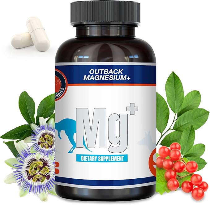 The Outback Series Magnesium+ Supplement - 300mg Magnesium Citrate &amp Glycinate - 90 Count