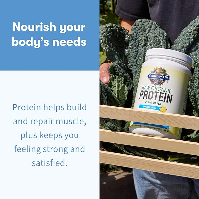 Garden of Life Protein Powder Vegan Protein Powder BCAA Probiotics &amp Digestive Enzymes Gluten &amp Lactose Free Vanilla 1.5 LB
