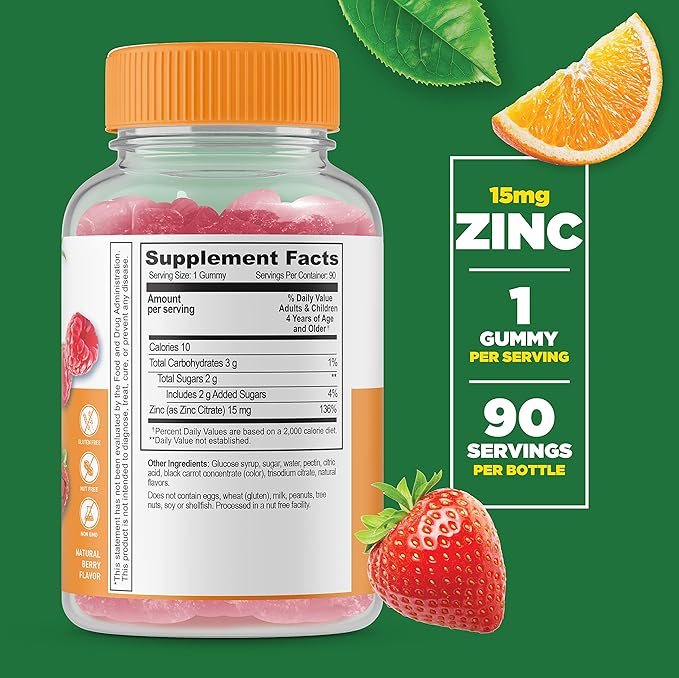 Lifeable Zinc Kids + Multivitamin Kids Gummies Bundle - Great Tasting Vitamin Supplement Gluten Free GMO Free Chewable Gummy