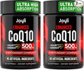 JOYLI Nutrition 2 Pack CoQ10 500mg - High Absorption Coenzyme Q10 Supplement - Co Q 10 for Energy &amp Vitality - Alternative to CoQ10 400mg &amp 300mg - 240 Softgels
