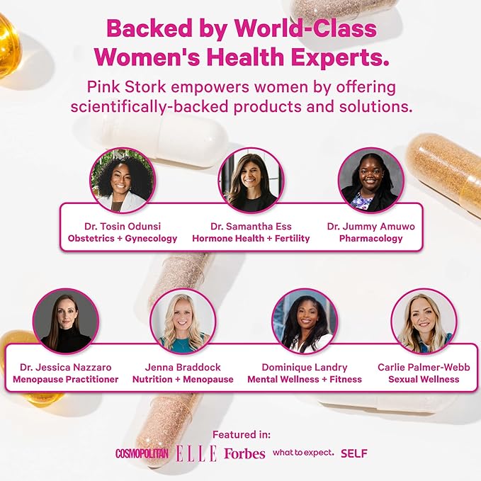 Pink Stork Postpartum Hair Loss Gummies | Biotin Pantothenic Acid Vitamin E B6 B12 | Postnatal Hair Growth + Regrowth Support | Breastfeeding-Friendly | Postpartum Essentials | 60 Gummies