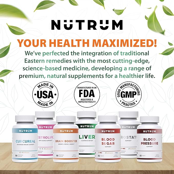 Advanced Immune Support Supplements with Curcumin by Nutrum Vegan Formula for Cellular Health Promotes Regeneration of Damaged Cells with Fucoidan Immunity Boost with Herbal Extracts 90 Capsules