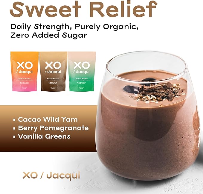 Organic &amp Vegan Protein Powder for Women Cacao-Chocolate Wild Yam – Delicious Protein Powder Made from 6 Science-Backed &amp Nutritious Ingredients – Organic Protein Powder Formulated to Support