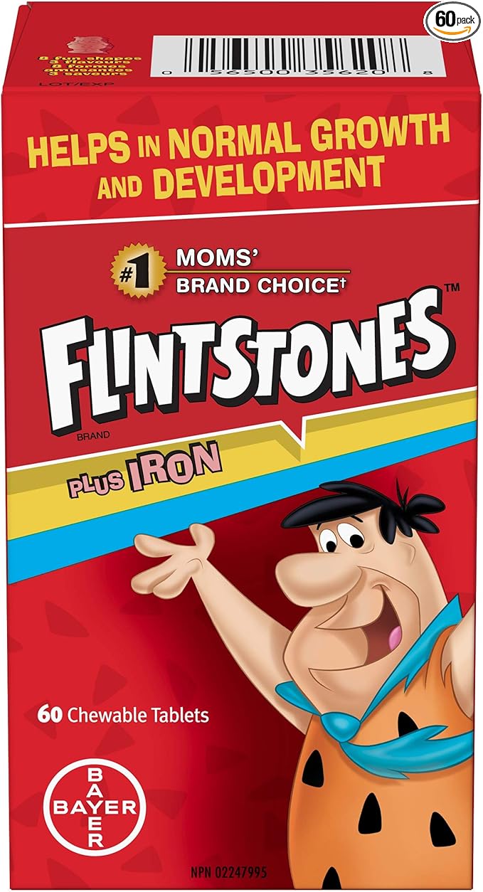 Flintstones Plus Iron Multivitamins 60 Chewable Tablets