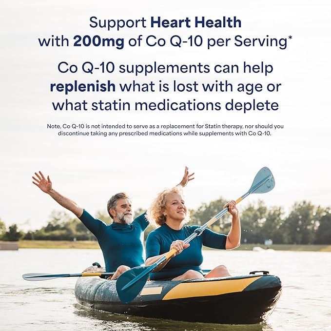 Puritan's Pride Coenzyme CoQ10 200mg Dietary Supplement for Heart Health Blood Pressure Oral Gum Health and Healthy Aging Support 120 Servings Rapid Release Softgels