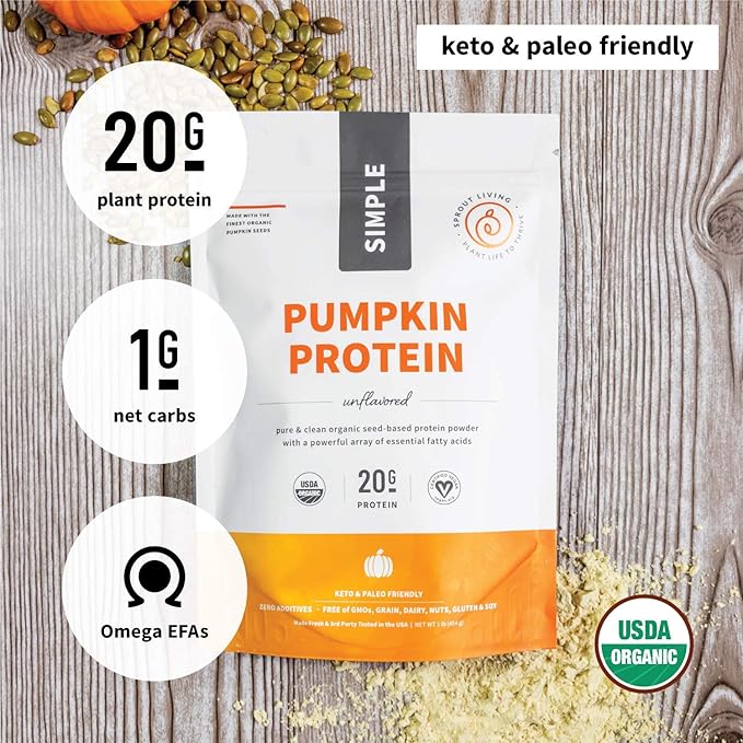Sprout Living Protein Essentials Vanilla Lucuma &amp Pumpkin (Epic Protein Vanilla Lucuma and Simple Protein Pumpkin) | Complete Organic Plant-Based Protein Powders …