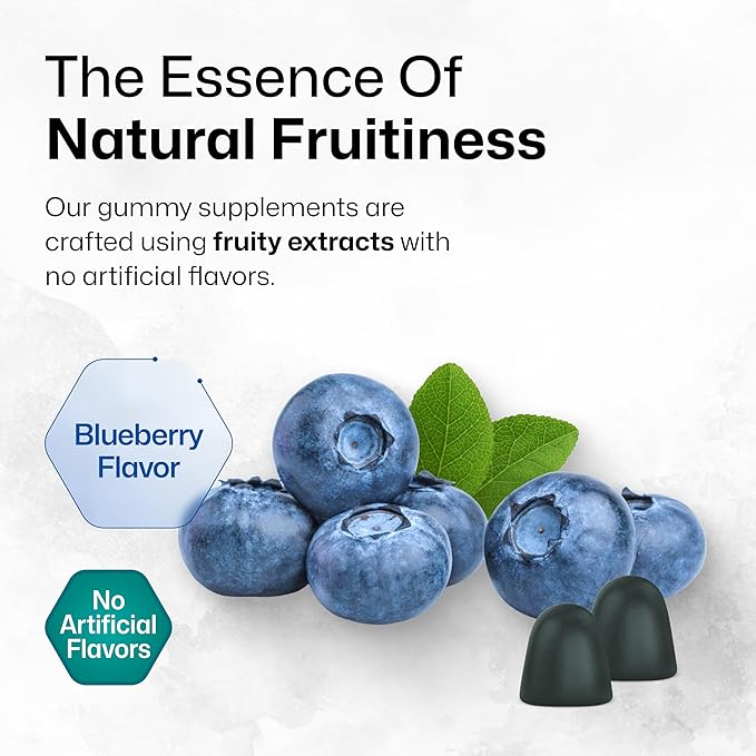 BIO KRAUTER® Pine Bark Extract for Skin &amp Antioxidant Support - French Maritime Pine Bark Gummies 300 mg for Clear Skin - 90 Gummies 45-Day Supply - Non-GMO Blueberry Flavor