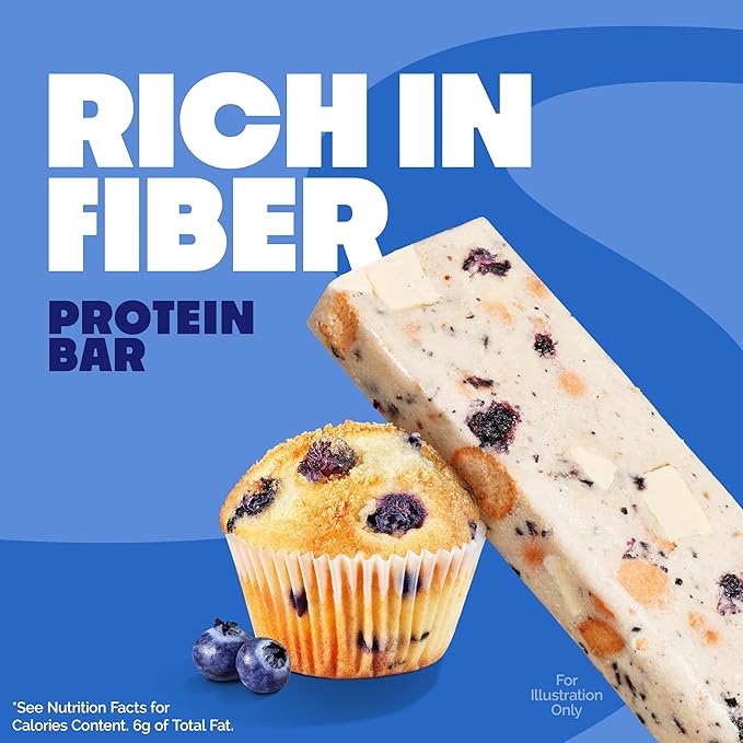 Quest Nutrition Blueberry Muffin Protein Bars 20g Protein 2g Sugar 5g Net Carb High Fiber Gluten Free Keto Friendly 12 Count
