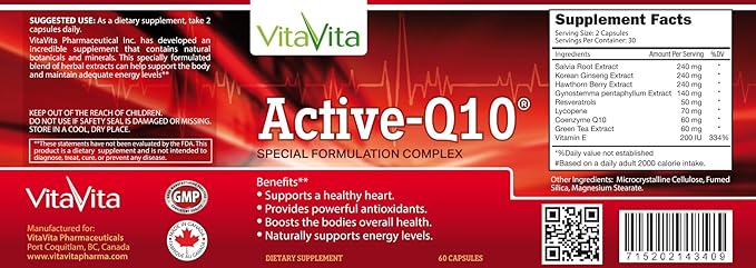Active-Q10 Supports Healthy Heart (60 Capsules)