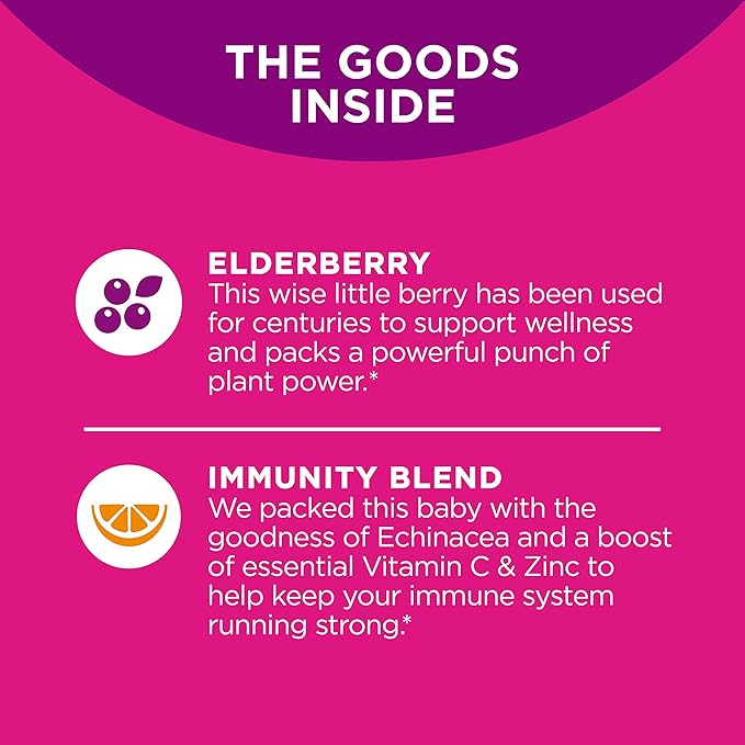 OLLY Fiber Gummy Rings 50ct &amp Active Immunity+Elderberry Gummies 45ct Berry Flavors Digestive &amp Immune Support