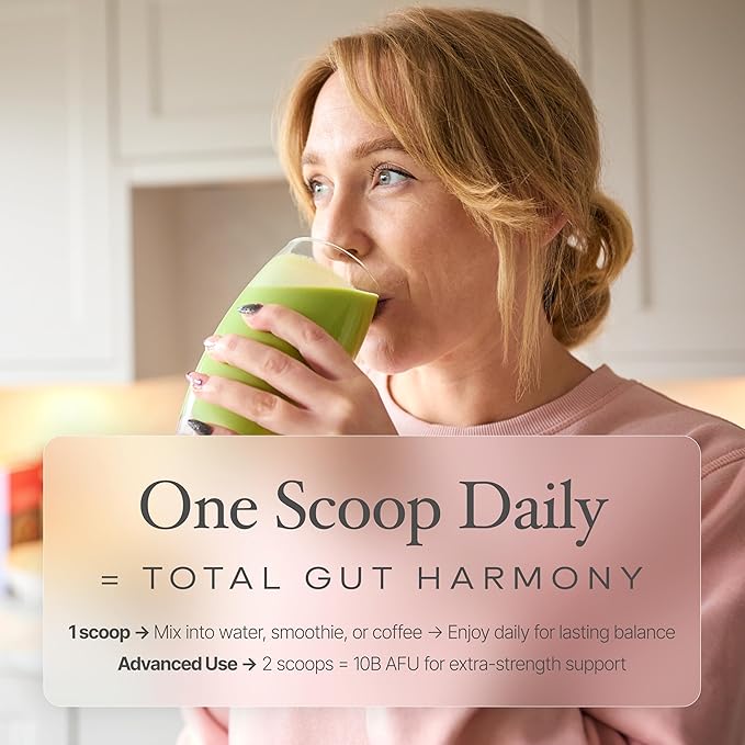 Akkermansia Powder | 5 Billion AFU per Scoop 93 Servings | Akkermansia Muciniphila with Prebiotic Fiber | Gut Health Microbiome &amp Metabolic Support Unflavored (93 Servings)