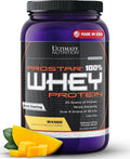 Ultimate Nutrition Prostar Whey Protein Powder Isolate Mango - Low Carb High Protein Powder Shake for Muscle Gain &amp Recovery - Low Sodium Low-Fat &amp Keto Friendly - 2 lbs Tub