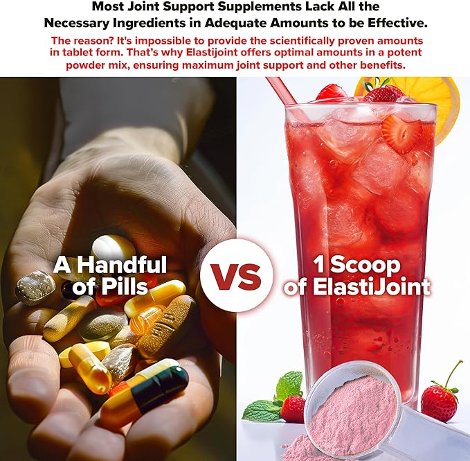Labrada Nutrition Elastijoint Fruit Punch Glucosamine Joint Support Supplement Powder for Men &amp Women Health Supplement with MSM Glucosamine Chondroitin MSM - Gluten-Free
