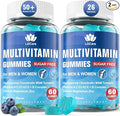 Methylated Multivitamin for Men/Women Gummies Mens/Womens Multivitamin 50 Plus with Glucosamine Chondroitin MSM Echinacea Sugar Free Chewable Multi Vitamins B D3 K2 A C E for Adults Seniors 120 Cts