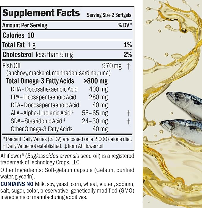 ANDREW LESSMAN Essential Omega-3 Unflavored - 360 Softgels - Ultra-Pure High Potency Omega-3 Oils. High DHA No Stomach Upset No Contaminants No Mercury. Small Easy to Swallow Softgels