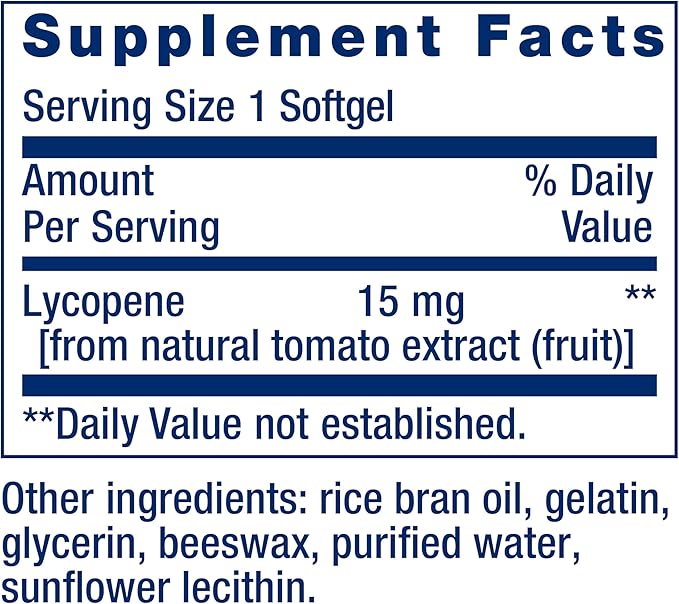 Life Extension Mega Lycopene Prostate Health arterial Health antioxidant Defense Gluten-Free Non-GMO 90 softgels