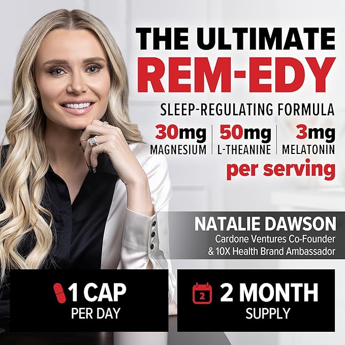 10X Health Optimize (Daily) &amp Sleep (PM) Bundle - Methylated Multivitamin Capsules + Magnesium L Theanine &amp Melatonin