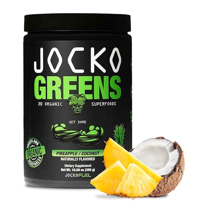 Jocko Mölk Grass Fed Protein Shakes - Ready to Drink (pack of 12) Vanilla + Jocko Fuel Daily Greens Pineapple Coconuts