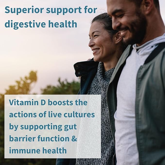 Daily Vitamin D3 + Live Cultures+ Lab4 Probiotics Bundle 365 2000iu Vitamin D3 Tablets + 25 Billion CFU Lactobacillus Acidophilus &amp Bifidobacterium with Non-Bloating Prebiotic by Igennus