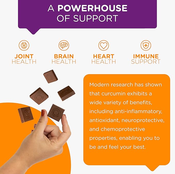 curcuminpro ChocoFusion Special Dark 2 Pack | The World's Only BioSoluble Curcumin | Made from Organic Turmeric | Vegan Allergen Free Sugar Free Keto Friendly Organic Non-GMO Chocolates