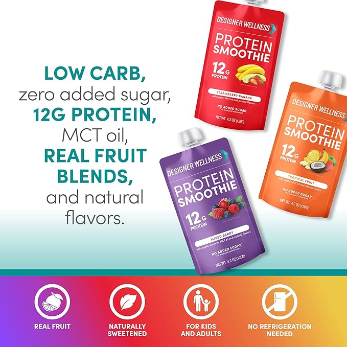 Designer Wellness Aria Women's Wellness Protein Powder Bundled with Protein Smoothies 12 Count Variety Pack
