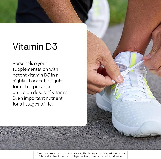 THORNE - Vitamin D3 with a Metered Dispenser - Liquid Vitamin D Vegan Supplement - Supports Healthy Bones Teeth &amp Muscles Plus Cardiovascular &amp Immune Function* - 4000 IU - 1 Fl Oz - 30 Ser