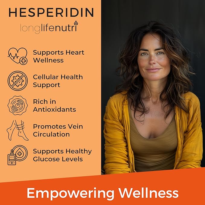 LongLifeNutri Hesperidin 1000 mg (240 Caps) &amp Quercetin 1000 mg + Bromelain 200 mg (120 Veg Caps) Bundle – 2–4 Month Supply Bioflavonoid &amp Enzyme Duo Non-GMO GMP Certified Made in USA