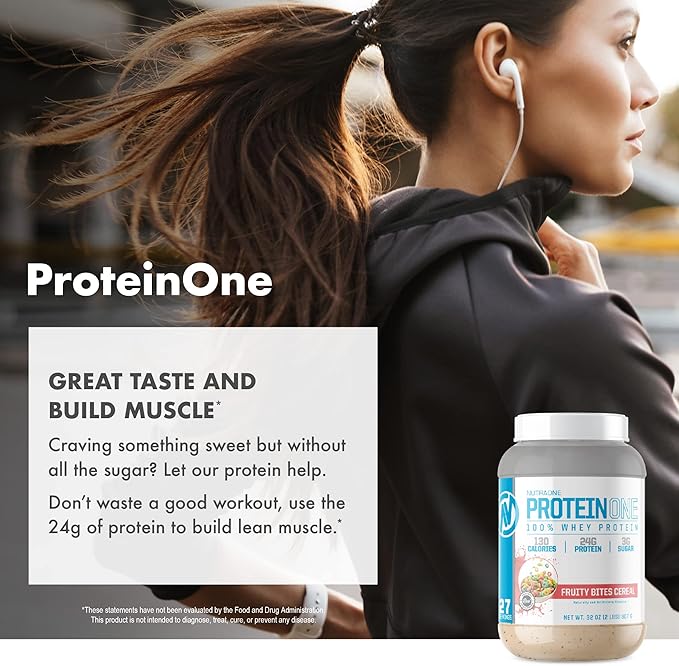 NutraOne ProteinOne Whey Protein Promote Recovery and Build Muscle with a Protein Shake Powder for Men &amp Women (Chocolate PB Cup - 2 LB)