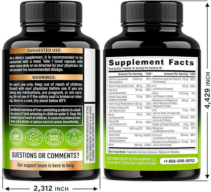 Bariatric Multivitamin Capsules &amp Biotin with Silicon Softgels