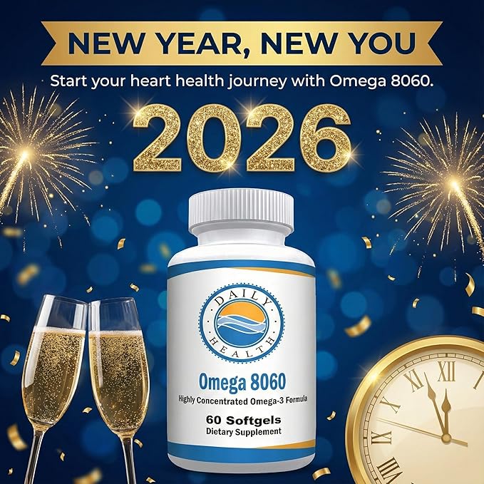 Omega 8060 2400mg Omega 3 Fish Oil Joint Health Supplement 60 softgel - 6 Month Supply - 6pk