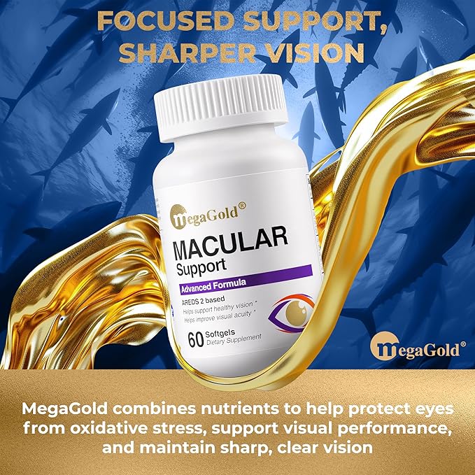 Macular Support Advanced Formula - Eye Supplements for Vision &amp Macular Health* Contains Lutein &amp Zeaxanthin Vitamins C &amp E Zinc and Astaxanthin for Seniors &amp Adults - 60 Count So