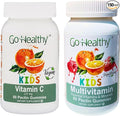 Go Healthy Multivitamin Gummies (1 Bottle) and Vitamin C Gummies (1 Bottle) for Kids Toddlers Vegetarian Kosher &amp Halal Gluten Free Non-GMO Bundle