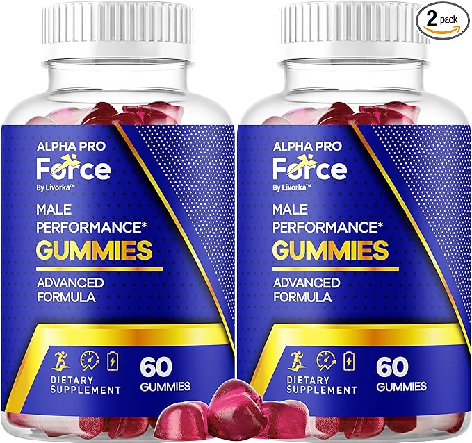 (2 Pack) Alpha Pro Force Gummies For Men - Official Alpha Pro Force Gummies Natural Premium Support Overall Health &amp Wellnes AlphaPro Force Advanced Formula Maximum Strength 120 Gummies For 2 Mo