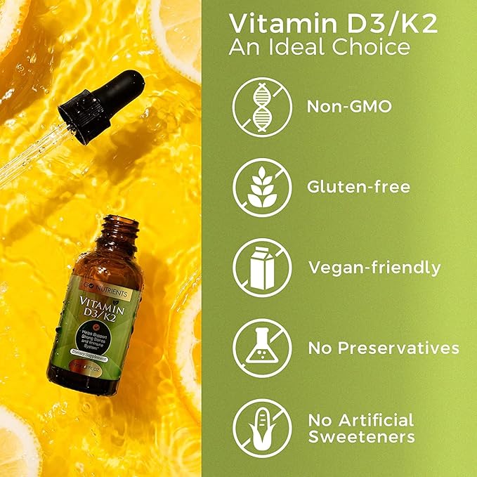 Go Nutrients Liquid Vitamin D3 with K2 (MK-7) Drops &amp Prostate Edge Prostate Supplement for Men with Pygeum and Saw Palmetto Extract Vitamin D3 and K2 Liquid Vitamin Drops That Help Emotional Stat