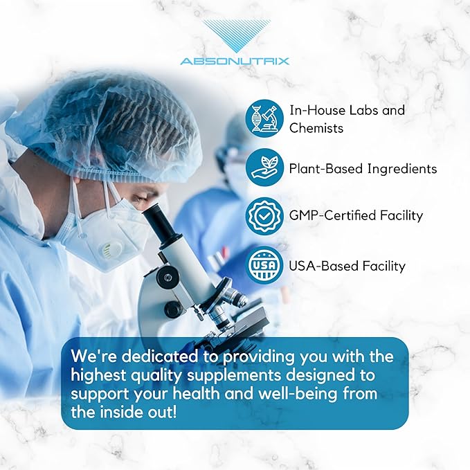 Absonutrix Pregnenolone with L-Theanine Advanced Formula 390 mg 4 Oz Liquid 302 Servings Made in USA Quick Absorption Quality Potent Ingredients Non-GMO GMP Certified Facility