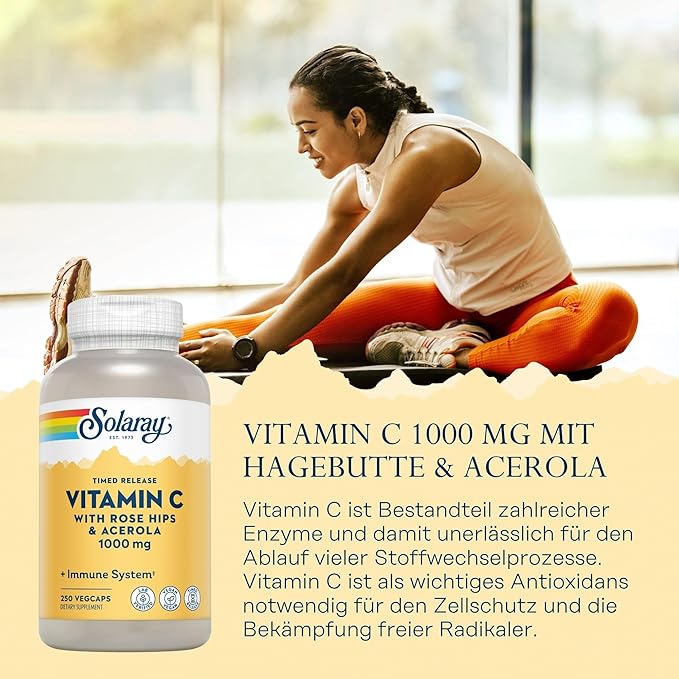 Solaray C Two-Stage Timed Release Supplement 1000mg 250 Count