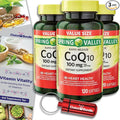 Choice Bundle Spring Valley Rapid-Release CoQ10 Coenzyme Q10 100 mg Softgels 120 CT 3 pk (360 Total) + Vitamin Guide &amp Pill Container (5 Items)!