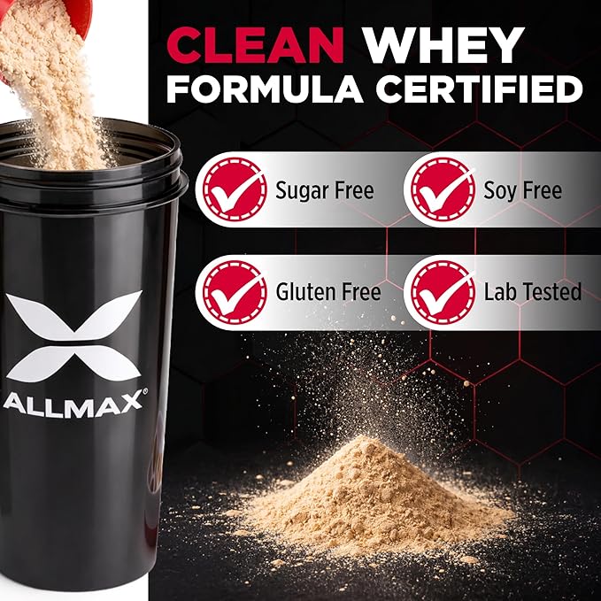 ALLMAX ISOFLEX Pure Whey Isolate Protein Powder - Gluten Free Low Lactose Sugar-Free - High-Protein Clean Keto-Friendly for Pre Post Workout Supplement for Women and Men | Cookies &amp Cream 5lb