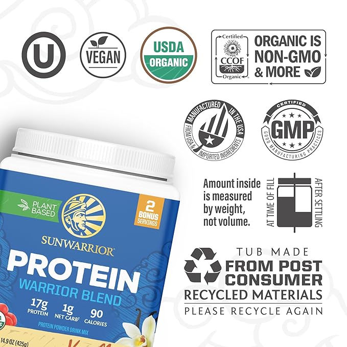 Creatine for Her &amp Vanilla Organic Plant Based Protein Powder Set | Bundle &amp Save | Vegan Organic Protein plus Raspberry Lemonade Creatine Monohydrate (50 Servings Creatine 17 Servings Vanill