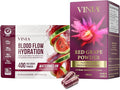 VINIA Piceid Resveratrol Capsules &amp Electrolyte Hydration Watermelon | Boost Blood Flow &amp Circulation | Red Grape Polyphenols &amp Electrolytes | Non-GMO 60 Caps + 30 Sticks